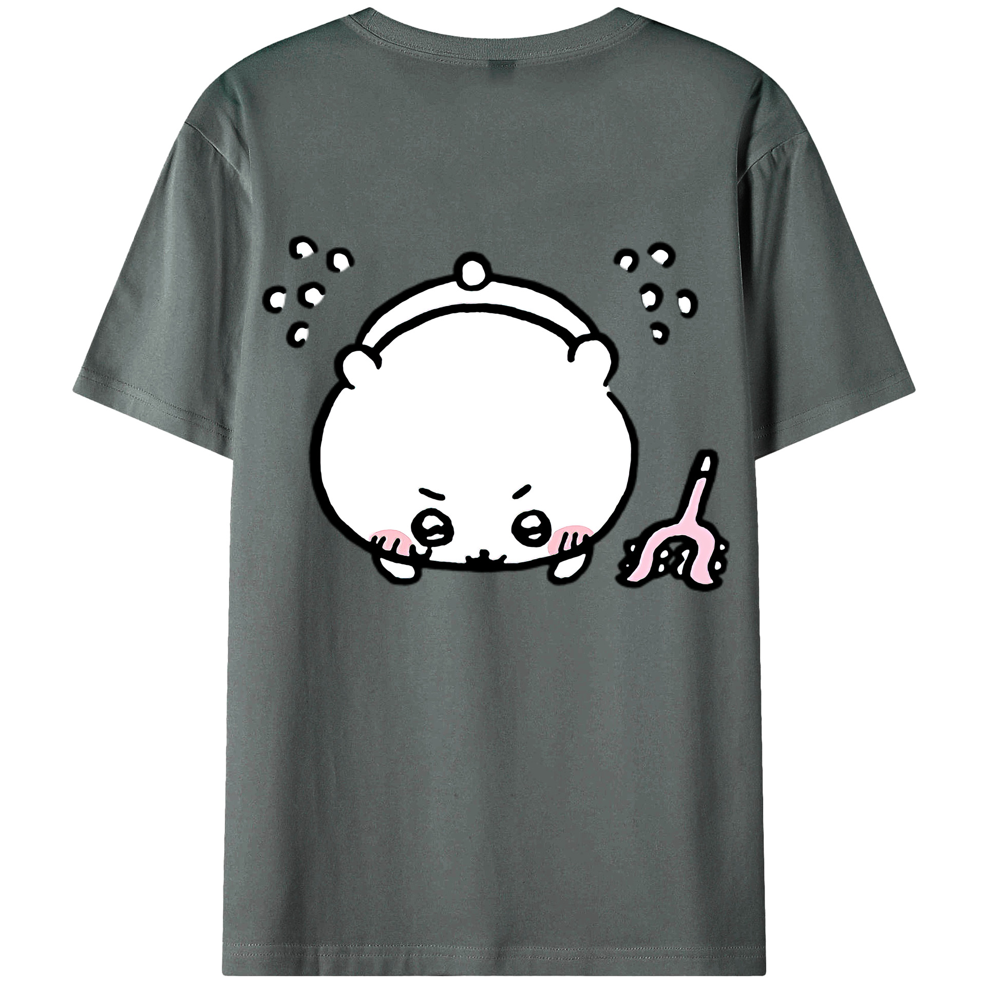 （画像用） ちいかわ ちいかわ Chii-kawa chiikawa 綿100％ メンズ半袖Tシャツ（バックプリント） 通気性